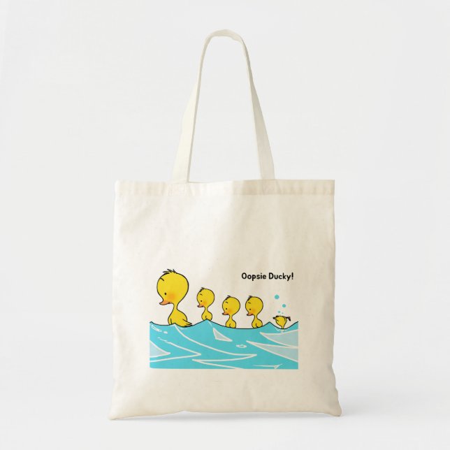 Silly Duckling Makes a Splash Tote Bag (Front)