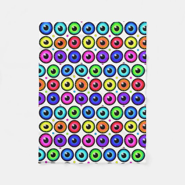 Silly Eyes Fleece Blanket (Front)