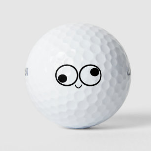 Silly face fun humour  golf balls