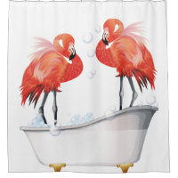 Silly Flamingos in the Bathtub