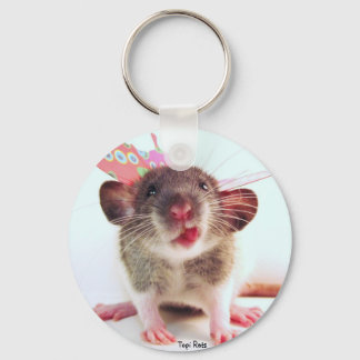 Silly Flutterby Rat Keychain
