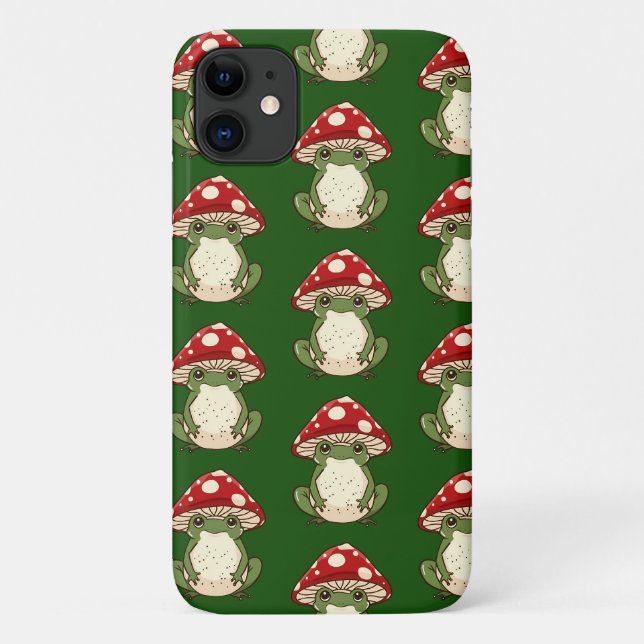 Silly frog fly agaric mushroom Case-Mate iPhone case (Back)