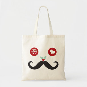 Silly Fun Cute Moustache Holiday Custom Bag