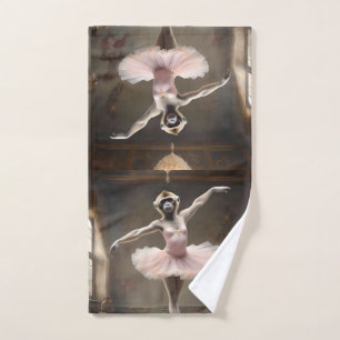 Silly Gibbon Ballerina Doing A Pirouette, Hand Towel