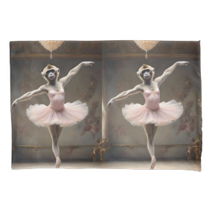 Silly Gibbon Ballerina Doing A Pirouette, Pillowcase