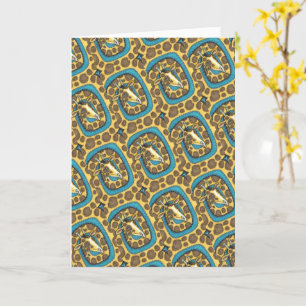 SILLY GIRAFFE LONG NECK AND SPOTS FUNNY FOLK Blank Card