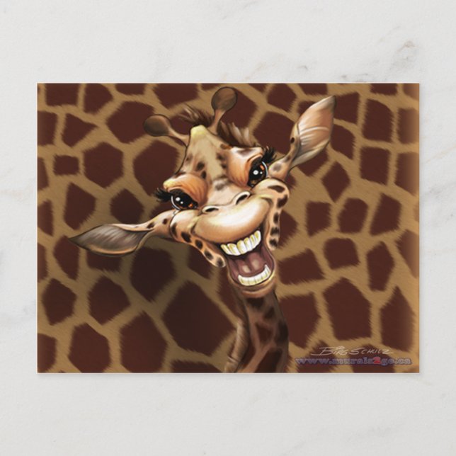 Silly Giraffe Postcard (Front)