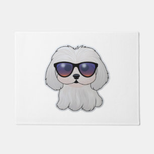 Silly Glasses Maltese Classic T-Shirt Doormat