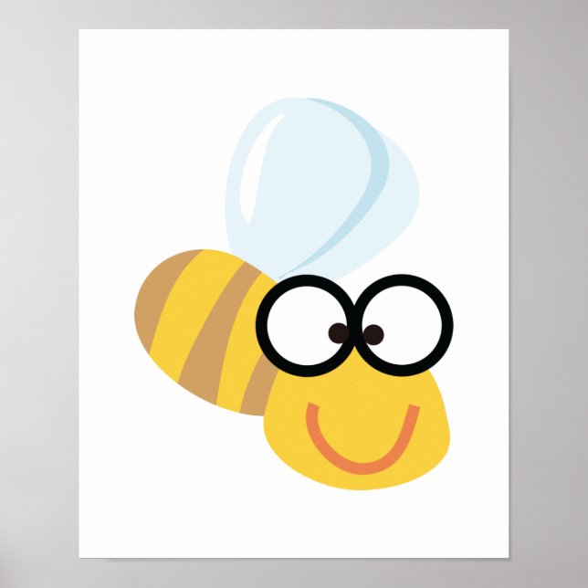 silly goofy bumble bee poster (Front)