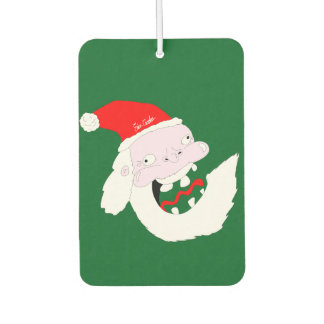 Silly goofy Santa Claus cartoon face Air Freshener