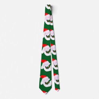 Silly goofy Santa Claus cartoon face Tie