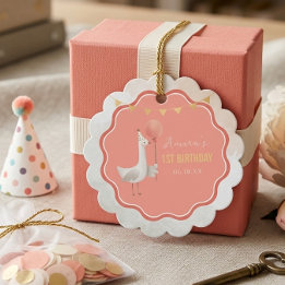 Silly Goose 1st Birthday Favour Tag Personalized