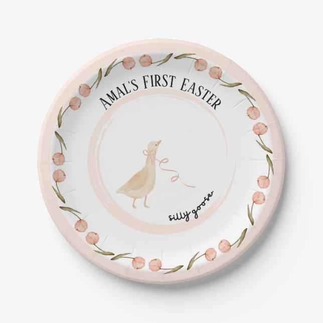 "Silly Goose" 7" Paper Plates (Front)