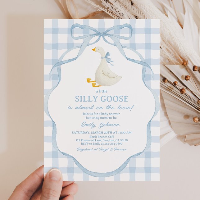Silly Goose and Gosling Baby Shower Invitation (Créateur téléchargé)