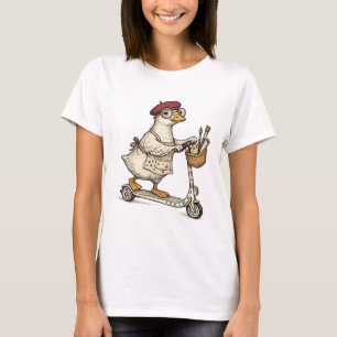 Silly Goose Art Teacher       Funny Goose on Scoot T-Shirt