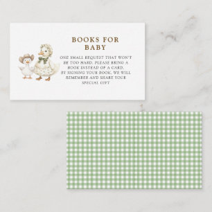 Silly Goose Baby shower book request Enclosure Card