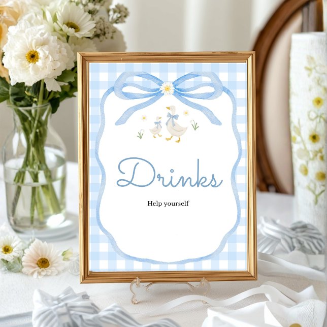 Silly Goose Baby Shower | Drinks Table Sign (Creator Uploaded)