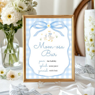 Silly Goose Baby Shower Mom-osa Bar Table Sign