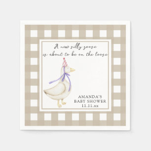 Silly Goose Baby Shower  Napkin