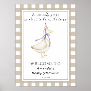 Silly Goose Baby Shower Poster