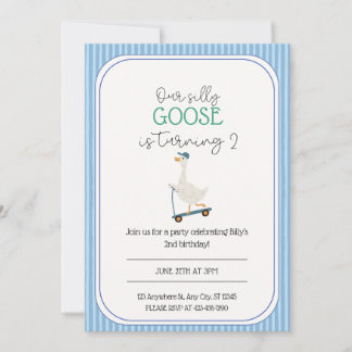 Silly Goose Birthday invitation 