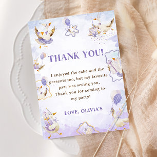 Silly Goose Birthday Party Thank You Card 