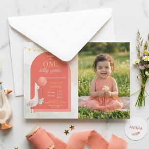 Silly Goose Birthday Photo Personalized invitation