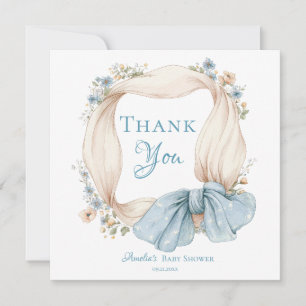 Silly Goose Blue Garden Thank You Card