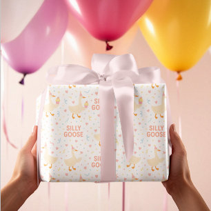 Silly Goose   Colourful Confetti Fun  Wrapping Paper