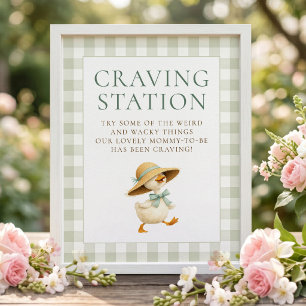 Silly Goose Craving Station Baby Shower Sign