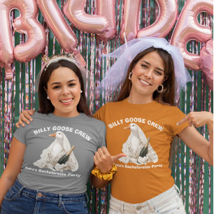 Silly Goose Crew Bride Bachelorette party Tri-Blend Shirt