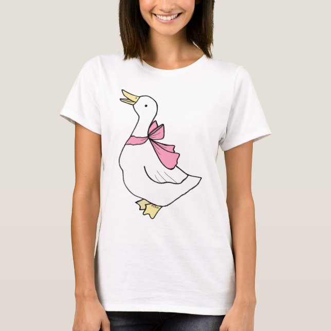 Silly Goose Cute Duck Funny Goose/Duck Graphic T-Shirt (Front)