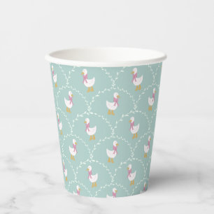 Silly Goose Cute Duck Pattern Blue Kids Party Paper Cups