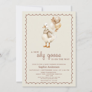 Silly Goose Fall Gender Neutral Baby Shower  Invitation