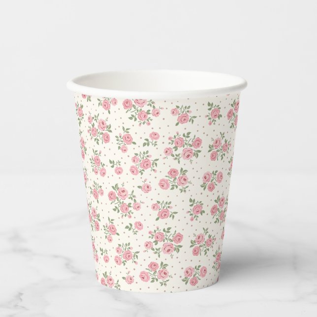 Silly Goose Floral Party Paper Cups (Front)