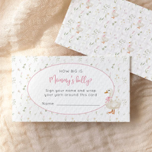 Silly Goose Floral Pink How big is Mommy’s belly Enclosure Card