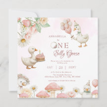 Silly Goose Flower Garden Mushroom 1st Birthday