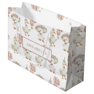 Silly Goose Flower Garden Mushroom 1st Birthday Large Gift Bag