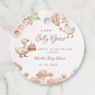 Silly Goose Flower Garden Mushroom Baby Shower Favour Tags