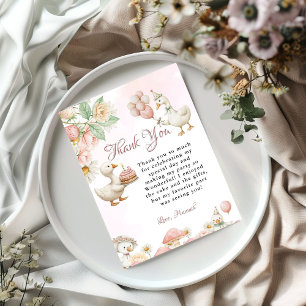 Silly Goose Flower Garden Mushroom Thank You card