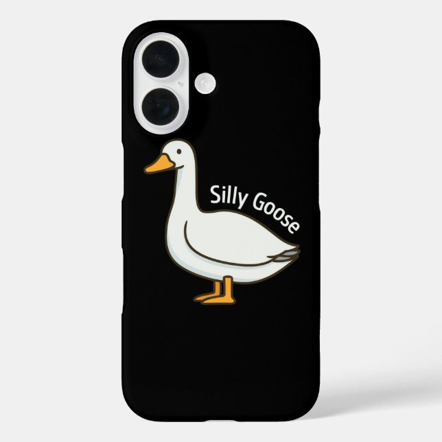 Silly Goose Funny Cartoon Goose Case-Mate iPhone Case (Back)
