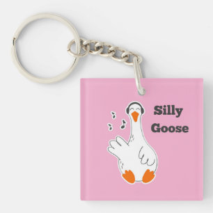 Silly goose, Funny Goose, Goose Lover Keychain