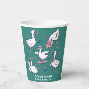 Silly Goose Gang Funny Goose Shirt Paper Cups