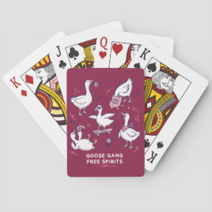 Silly Goose Gang Funny Goose Shirt Playing Cards