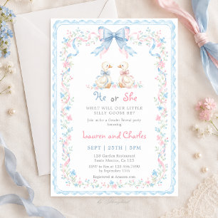 Silly Goose Gender Reveal  Invitation