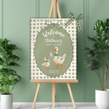 Silly Goose Gingham Bow Baby Shower