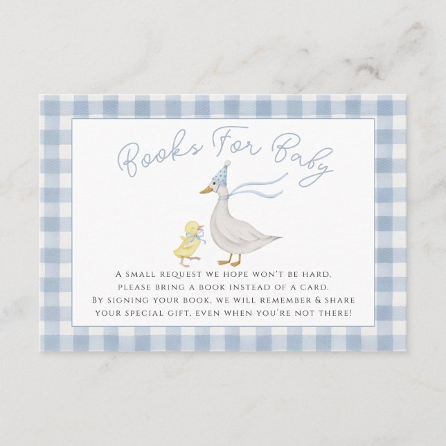 Silly Goose Gingham Duck baby shower Enclosure Car (Front)