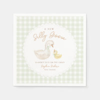 Silly Goose Gingham Duck baby shower