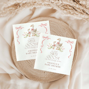 Silly Goose girl baby shower Napkin