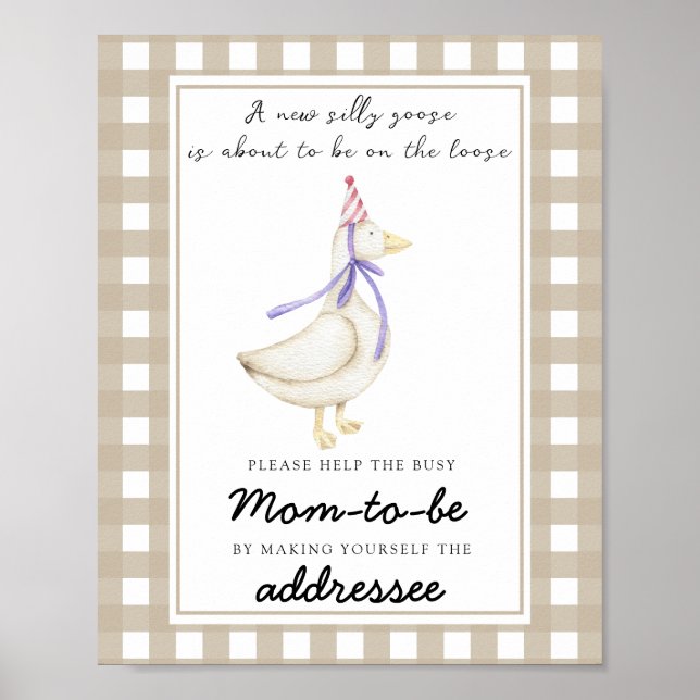 Silly goose - Help the Busy Mom-to-Be Poster (Front)
